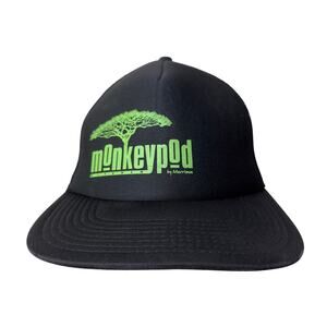 Vintage Otto Monkeypod Kitchen Merriman Hawaii Snapback Hat Black Green‎